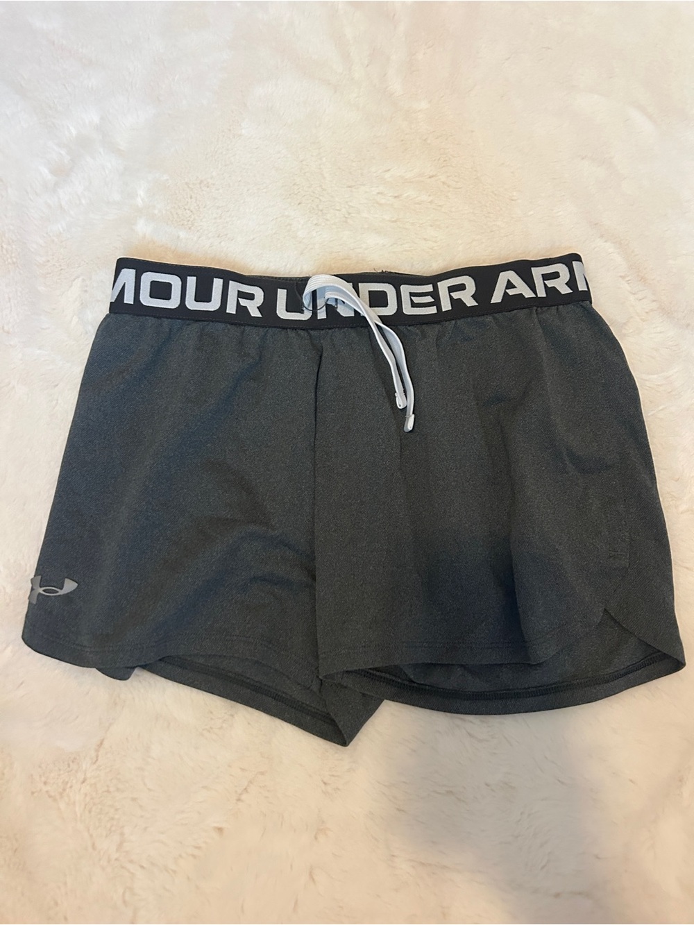 Under Armour Kids Black and White Women's Loose Workout Shorts